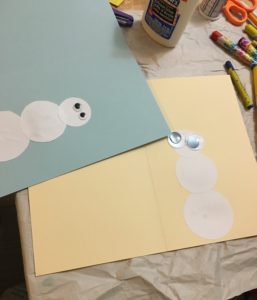 DIY snowman card steps