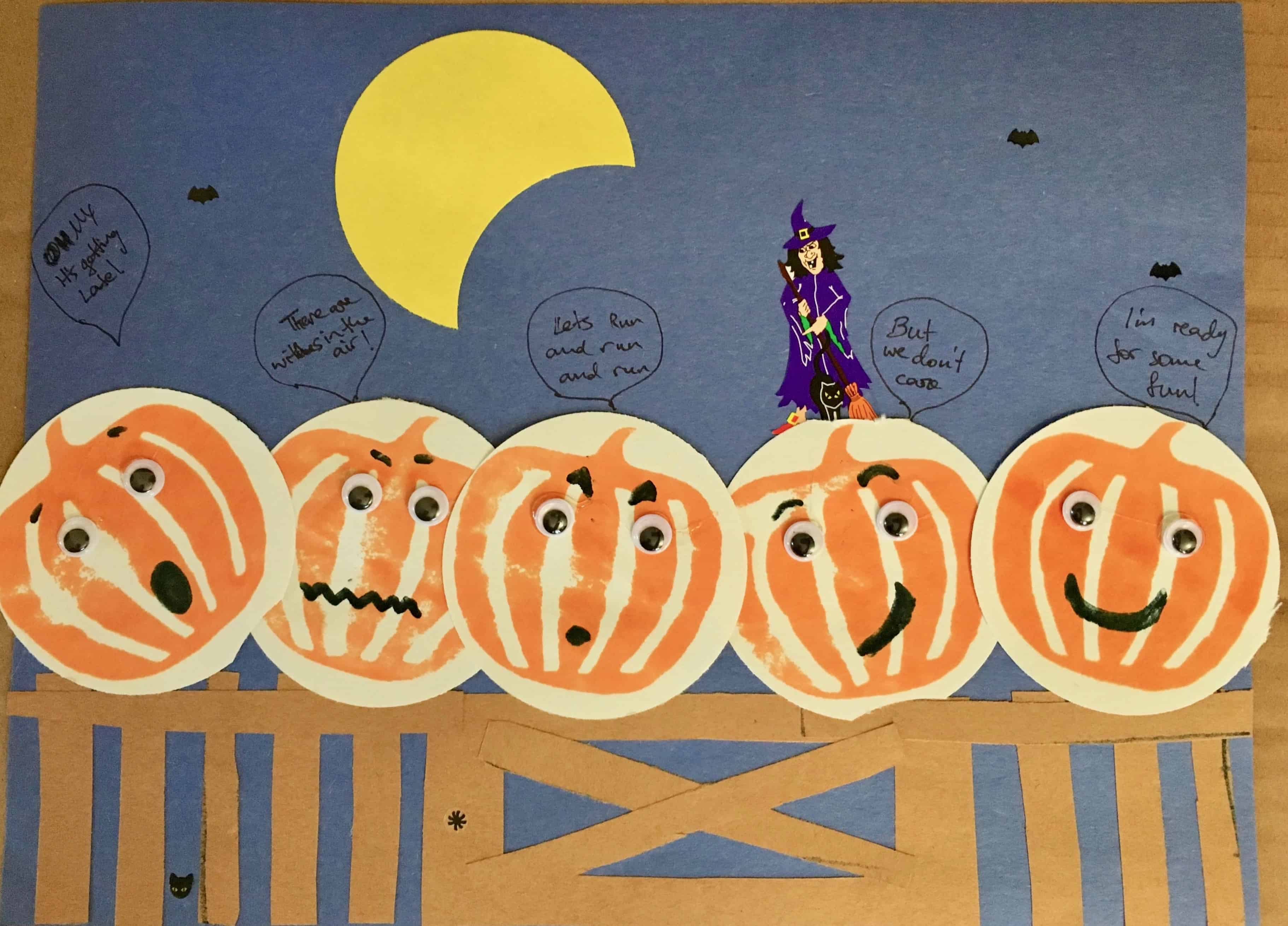 Five Little Pumpkins Halloween Craft Go Wander Bee Happy